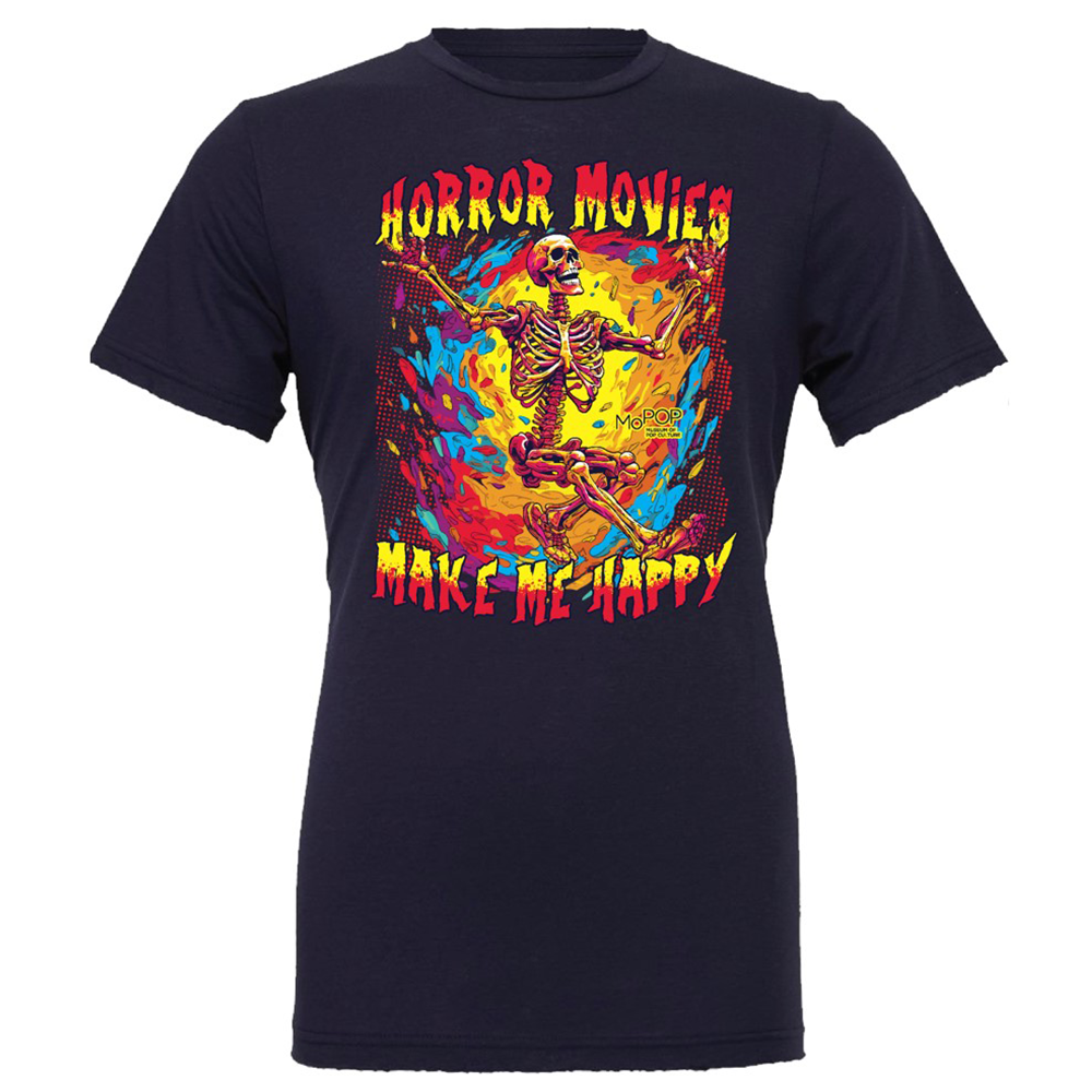 HORROR MOVIES MAKE ME HAPPY ADULT TEE