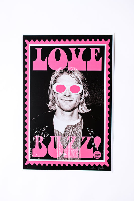 Cobain Pink Love Buzz Poster — Karen Mason Blair