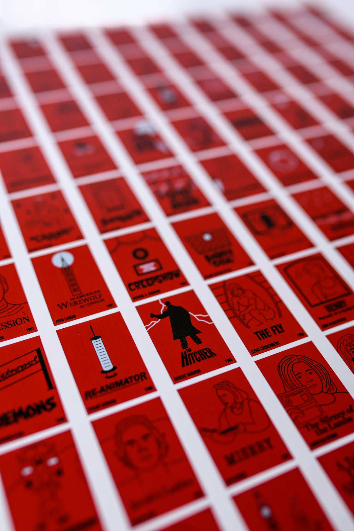 100 Horror Movies Scratch-Off Poster