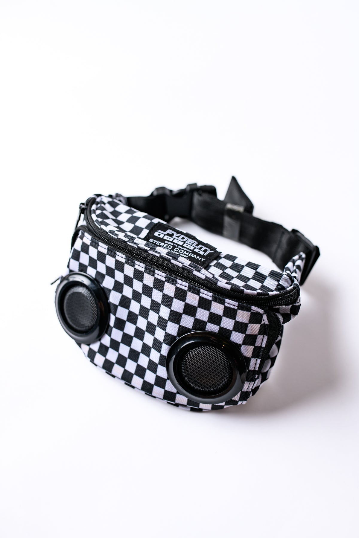 Checkered Bum-Bag With Bluetooth Speaker