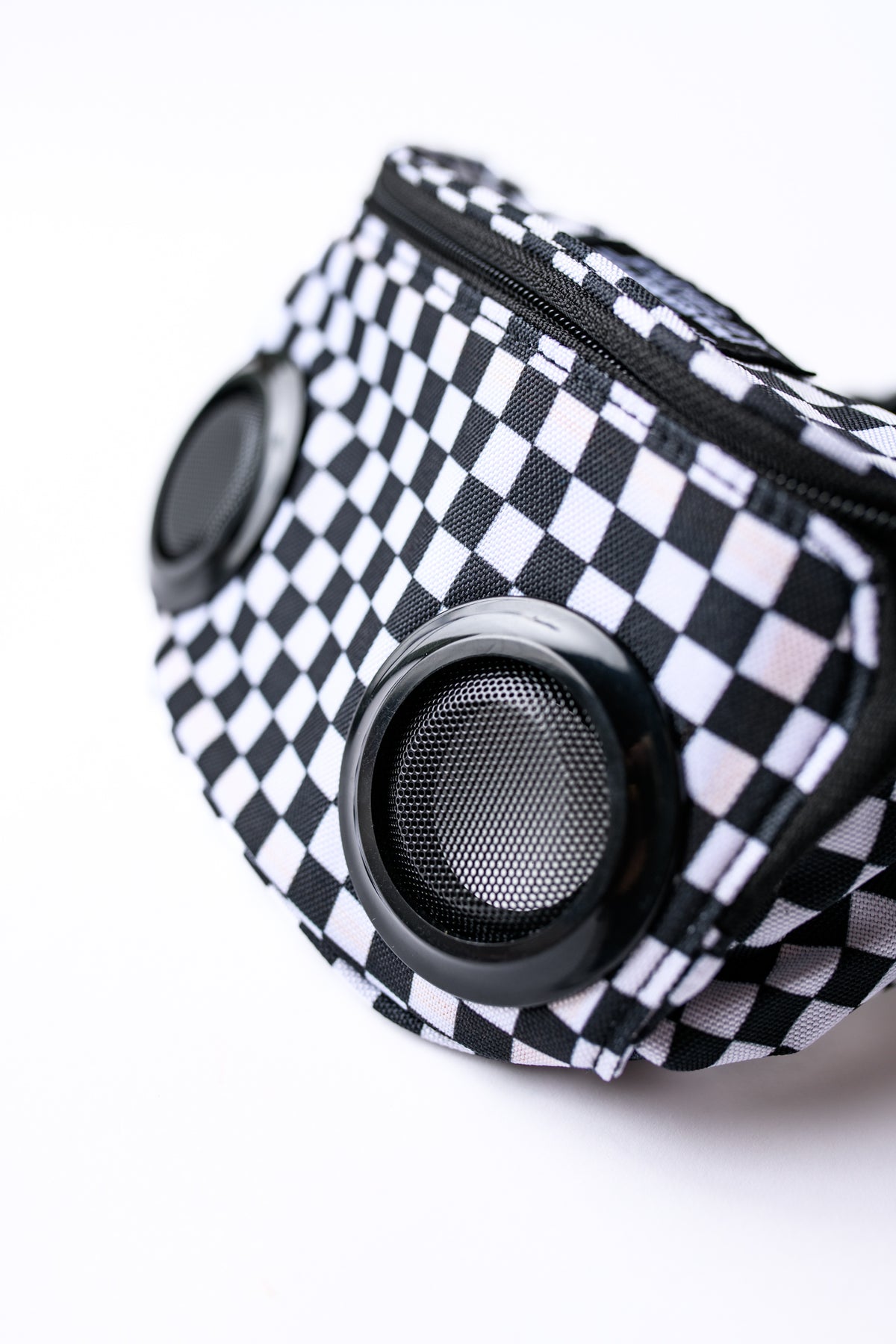 Checkered Bum-Bag With Bluetooth Speaker