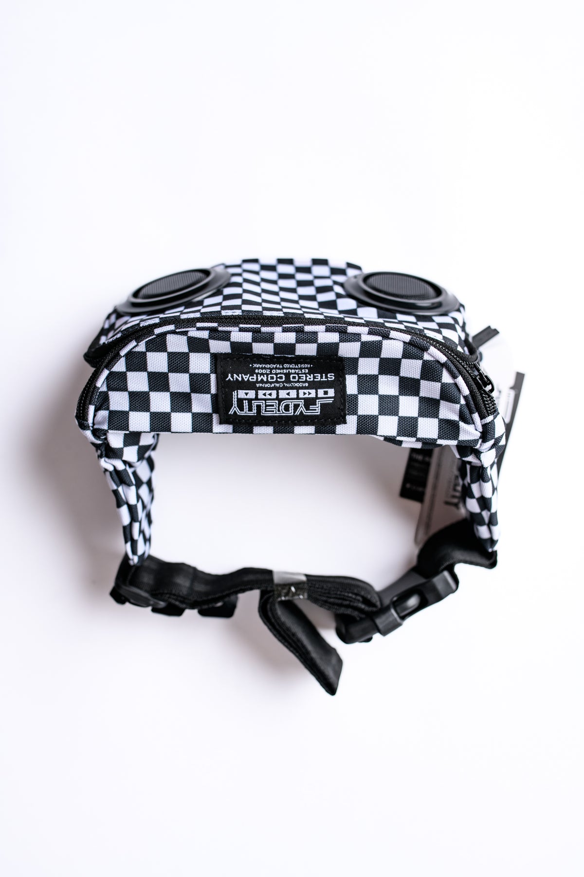 Checkered Bum-Bag With Bluetooth Speaker