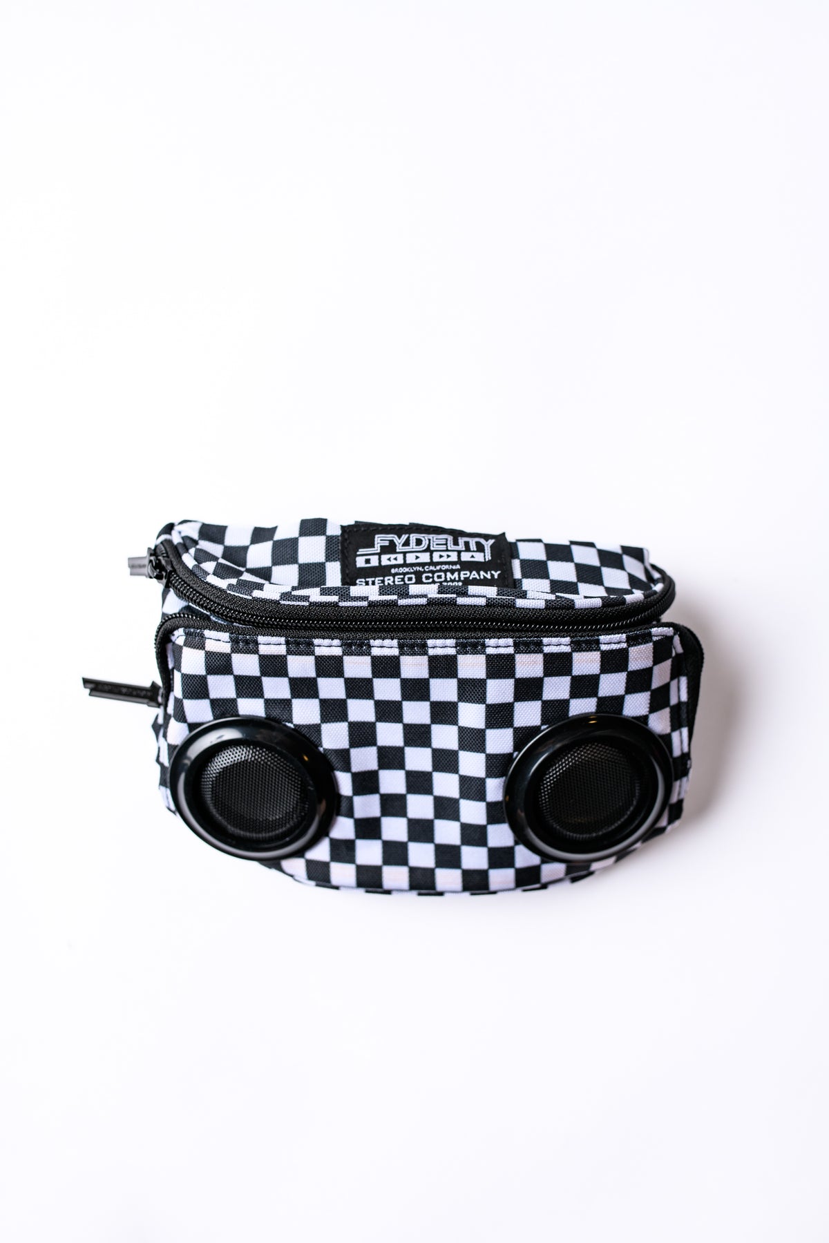 Checkered Bum-Bag With Bluetooth Speaker