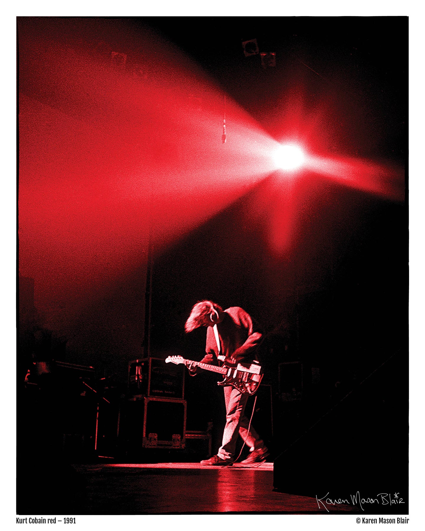 PRINT COBAIN RED ALONE IN FAME SIGNED 91