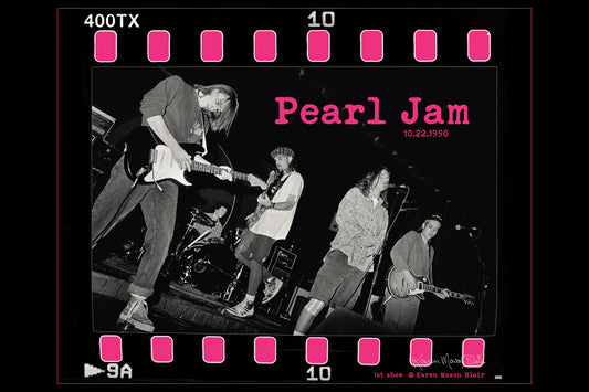 POSTER PEARL JAM PINK 1ST SHOW SIGNED