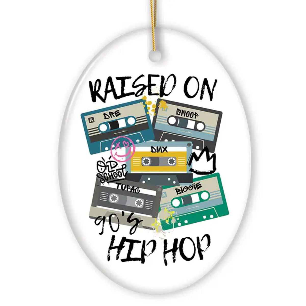 Retro Old School Hip-Hop Cassettes Ornament